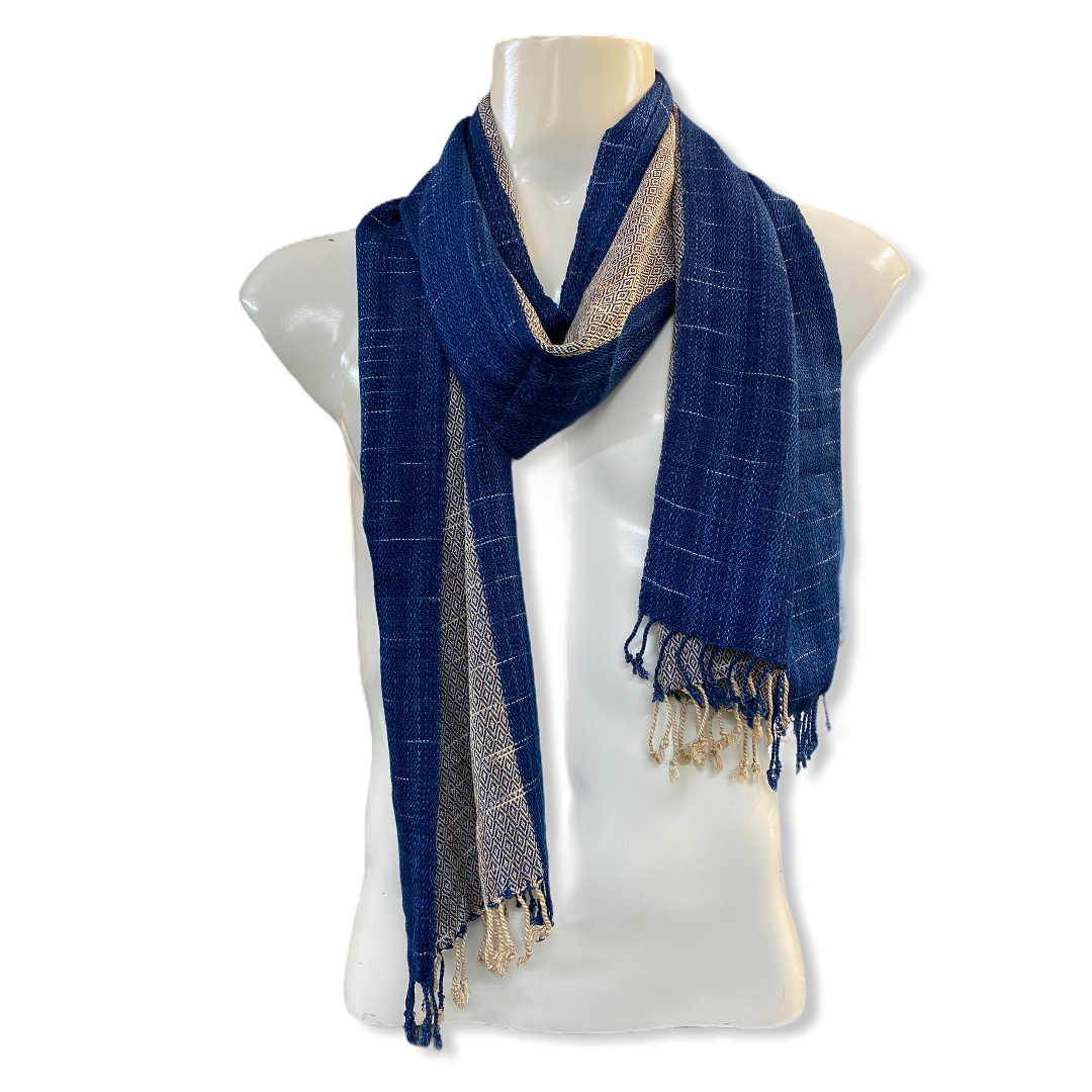 Elroy exclusive Hand Woven Indigo Dyed Scarves - Small Size