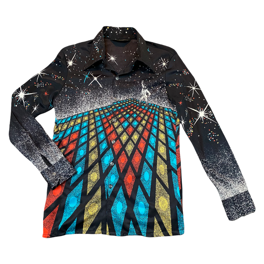 Men’s Vintage Disco print Body Shirt