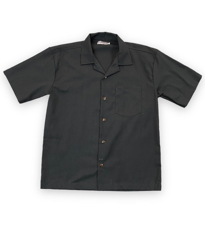 Good Shirt Short Sleeve Open Collar Shirt - Black