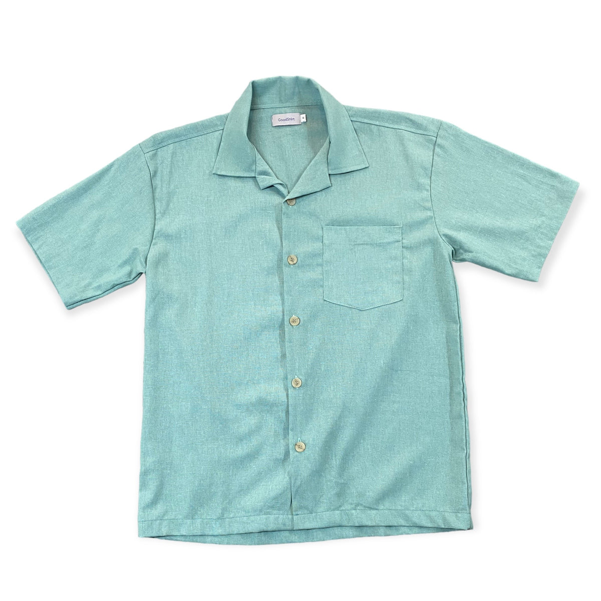 Good Shirt Short Sleeve Open Collar Shirt - Green
