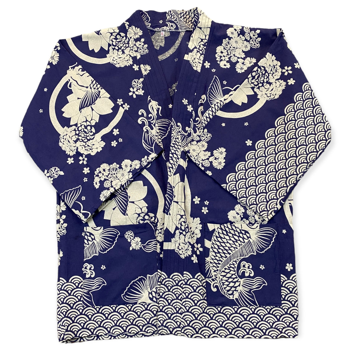 Indigo Dyed Kimono style top - Indigo Koi