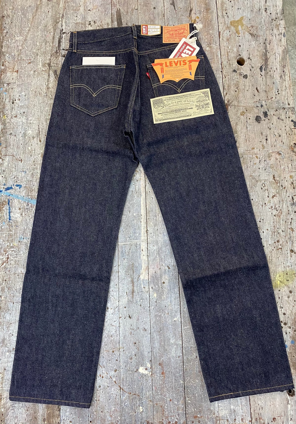 LEVIS VINTAGE CLOTHING 1955 501XX RAW SHRINK TO FIT