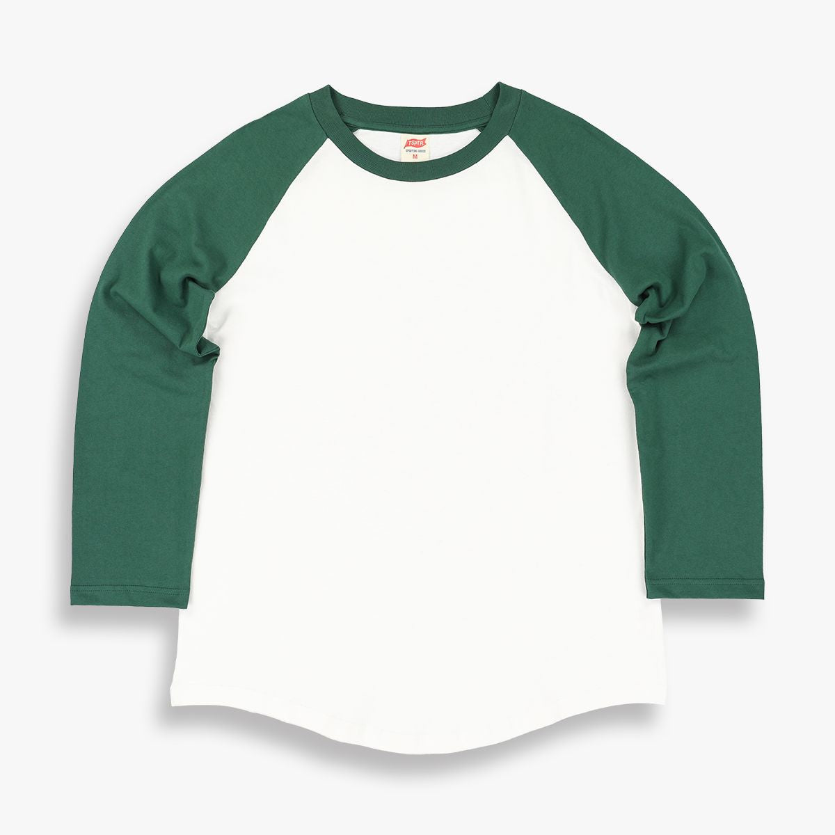 TSPTR Raglan T-Shirt - White/Forest Green